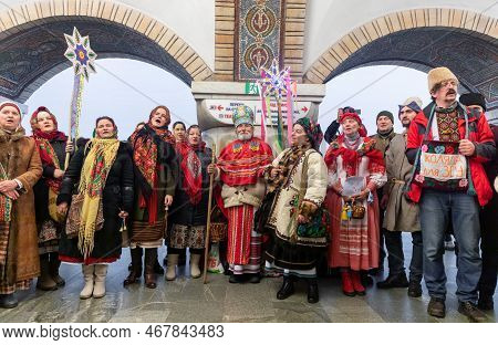 Kyiv Residents Sing Christmas Carols In A Metro Station