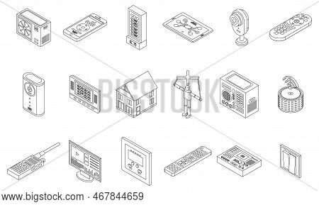 Control Icons Set. Isometric Set Of Control Vector Icons For Web Design Isolated On White Background