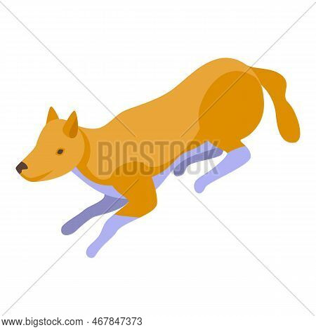 Carnivore Dog Icon Isometric Vector. Wild Animal. Canine Breed