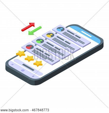 Trend Social Media Icon Isometric Vector. Business Future. Career Media