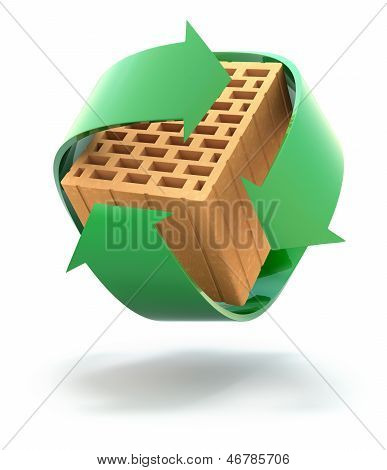 Hule ler blok i genanvende pile