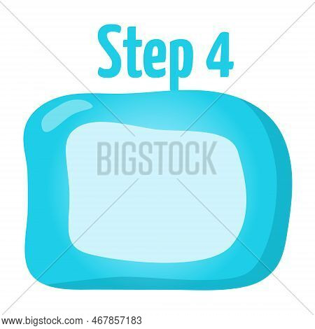 Rectangular Shape For Step Four Vector Design Element. Abstract Customizable Symbol For Infographic 