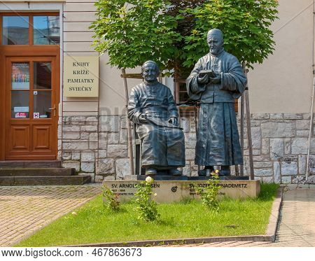 Nitra, Slovakia - 06.17.2022: Calvary In The City Of Nitra With Zobor Hill, Slovak Republic. Religio