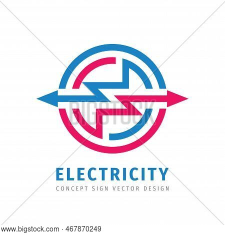 Electricity Concept Logo Design. Energy Power Icon Logo. Arrows Business Development Logo Sign. Inte