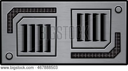 Sci-fi Metal Panel Tile Element Illustration Graphic