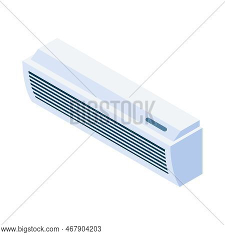 Home Climate Control Isometric Composition With Isolated Icon Of Domestic Appliance On Blank Backgro