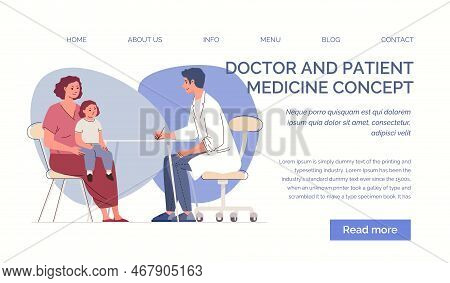 Planned Pediatric Examination Of Baby. Consultation Of Mother's Physician With Child. Healthy Kid At