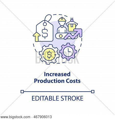Increased Production Costs Concept Icon. Common Reason For Price Increase Abstract Idea Thin Line Il