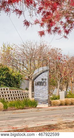 Antioch, California Usa December 27 2022: The City Of Antioch Sign During The Winter Months.