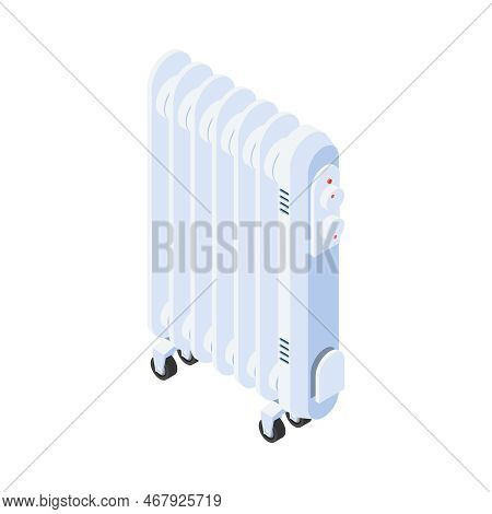 Home Climate Control Isometric Composition With Isolated Icon Of Domestic Appliance On Blank Backgro