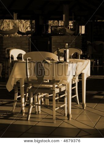 Unico tavolo del ristorante