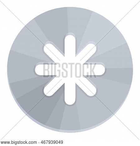 Icing Nozzle Star Icon Cartoon Vector. Tube Metallic. Frost Equipment
