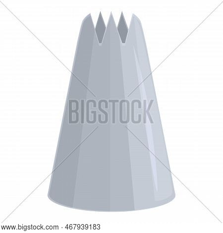 Steel Icing Nozzle Icon Cartoon Vector. Cake Pastry. Bakery Cream