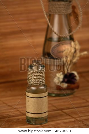 Dos Spa decorado de botellas de aceite