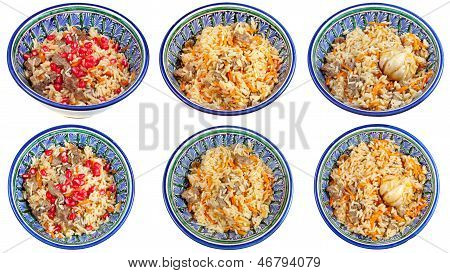 มุมมองด้านบนบน Pilau เอเชียแบบดั้งเดิม