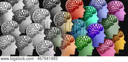 Social Change And Changing Society As A Group Of Grey People  Turning Into A Diverse Cultural Commun
