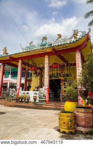Pulau Ketam, Malaysia - December 26, 2022: Pulau Ketam Translated Means Crab Island, It Is A Small I