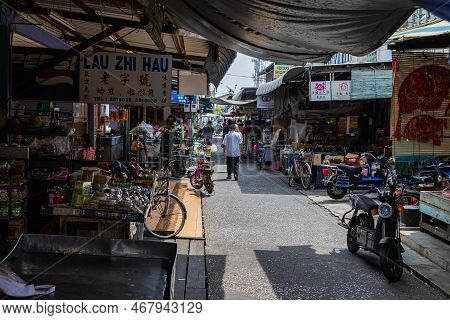 Pulau Ketam, Malaysia - December 26, 2022: Pulau Ketam Translated Means Crab Island, It Is A Small I