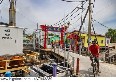Pulau Ketam, Malaysia - December 26, 2022: Pulau Ketam Translated Means Crab Island, It Is A Small I