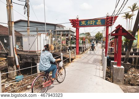 Pulau Ketam, Malaysia - December 26, 2022: Pulau Ketam Translated Means Crab Island, It Is A Small I