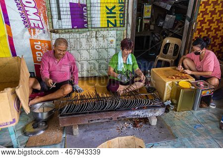 Pulau Ketam, Malaysia - December 26, 2022: Pulau Ketam Means Crab Island, Small Island Located Off T