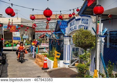 Pulau Ketam, Malaysia - December 26, 2022: Pulau Ketam Translated Means Crab Island, It Is A Small I