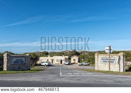 Arniston, South Africa - Sep 22, 2022: Entrance To The Resort In Arniston In The Western Cape Provin