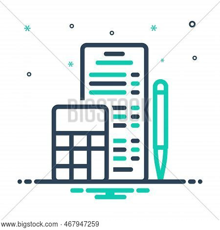 Mix Icon For Totals Entire Complete Overall All While Full Gross Receipt Bill Payment-shipt Pen Calc