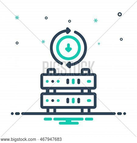 Mix Icon For Backup Support Resever Server Center Database