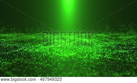Chaotically Flying Small Particles Above The Surface Of Large Ones.
