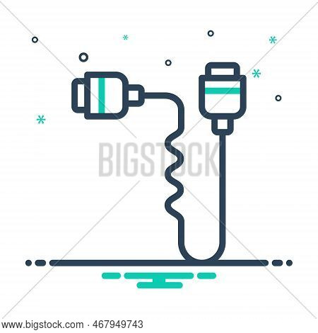 Mix Icon For Cord Rope Chord Tether String Tape Electric Cable Plug Power Adapter Wire