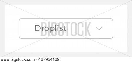 Normal Droplist Ui Element Template. Editable Isolated Vector Dashboard Component. Flat User Interfa