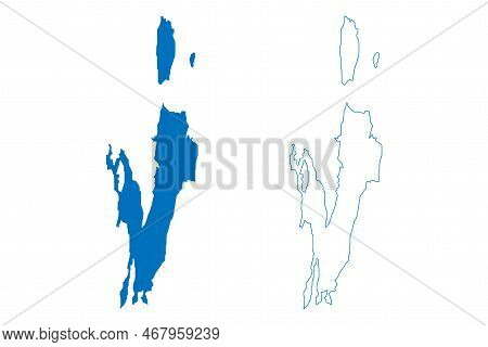 Lake Magadi (africa, Republic Of Kenya) Map Vector Illustration, Scribble Sketch Map