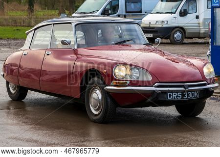 Shepton Mallet, Uk, February 08, 2020: A 1972 Citroen Ds 20, Reg No: Drs 330k At The Great Western C
