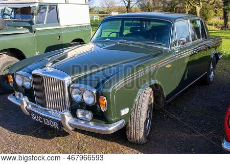 Shepton Mallet, Uk, February 08, 2020: A 1976 Bentley T1, Reg No: Suc 130r At The Great Western Clas