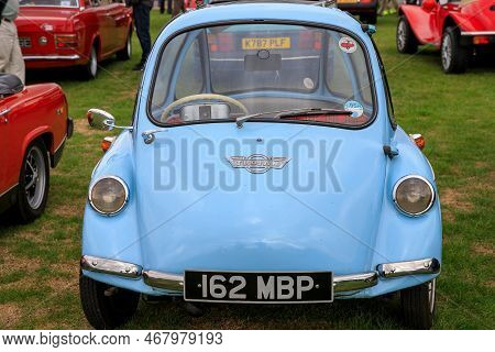 Camerton, Uk: August 11, 2019: A 1963 Trojan 200, Reg No: 162 Mbp At The Norton Radstock Classic Veh