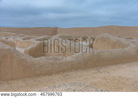 Sacred City Of Caral-supe Archaeological Site In Peru