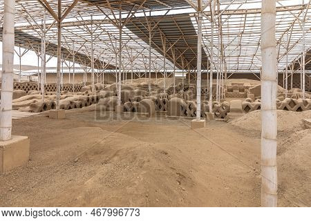 Sacred City Of Caral-supe Archaeological Site In Peru