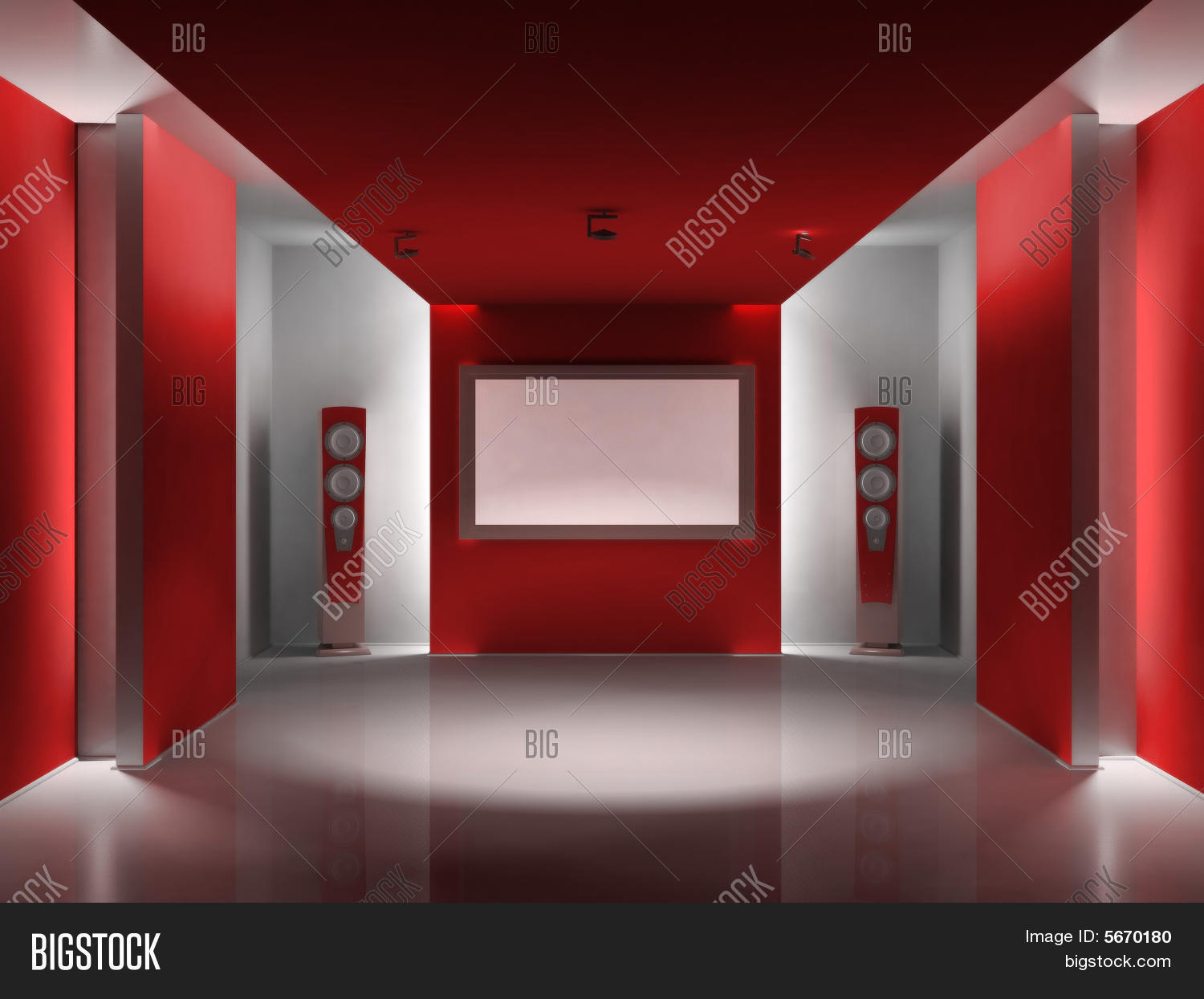 Red Media Room Image & Photo (Free Trial) Bigstock