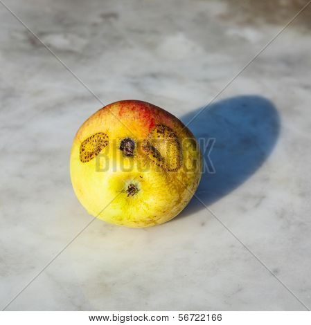 Fresh Apples With Funny Deformations