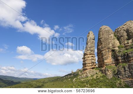 Vue des montagnes de Aguero en Espagne