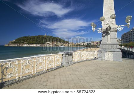 plage de la coquille à San Sebastian, Espagne