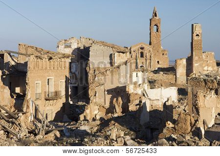 Belchite wieś zniszczona w zamachu bombowym podczas hiszpańskiej wojny domowej