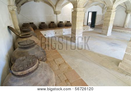 Templari dei cantina nel convento di Cristo (patrimonio mondiale) a Tomar, Portogallo