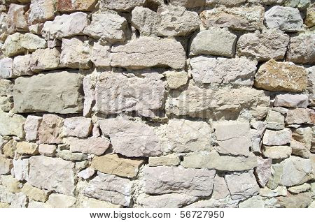 muro de piedra tallada sin mortero