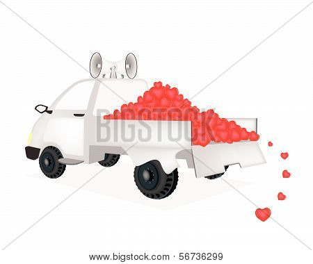 Many Heart On Pickup Vector & Photo (Free Trial) | Bigstock