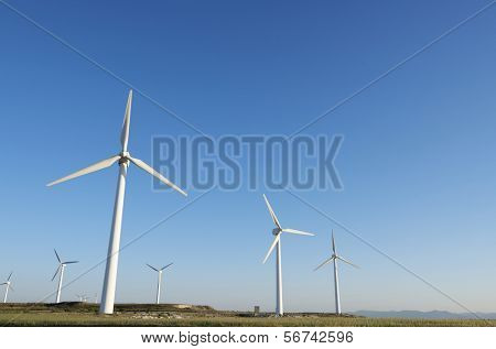 vindmøller for produktion af vedvarende elektrisk energi, La Muela, Zaragoza, Aragonien, Spanien