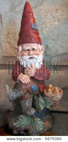 GNOME z Czerwonym Kapturku i biały broda