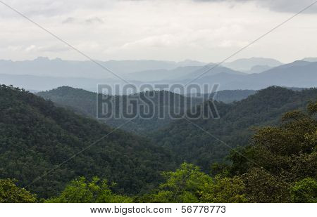 Morning View From Mountain In Chiangdao , Chiangmai Thailand