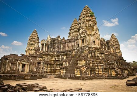 Famous Angkor Wat temple complex, near Siem Reap, Cambodia.